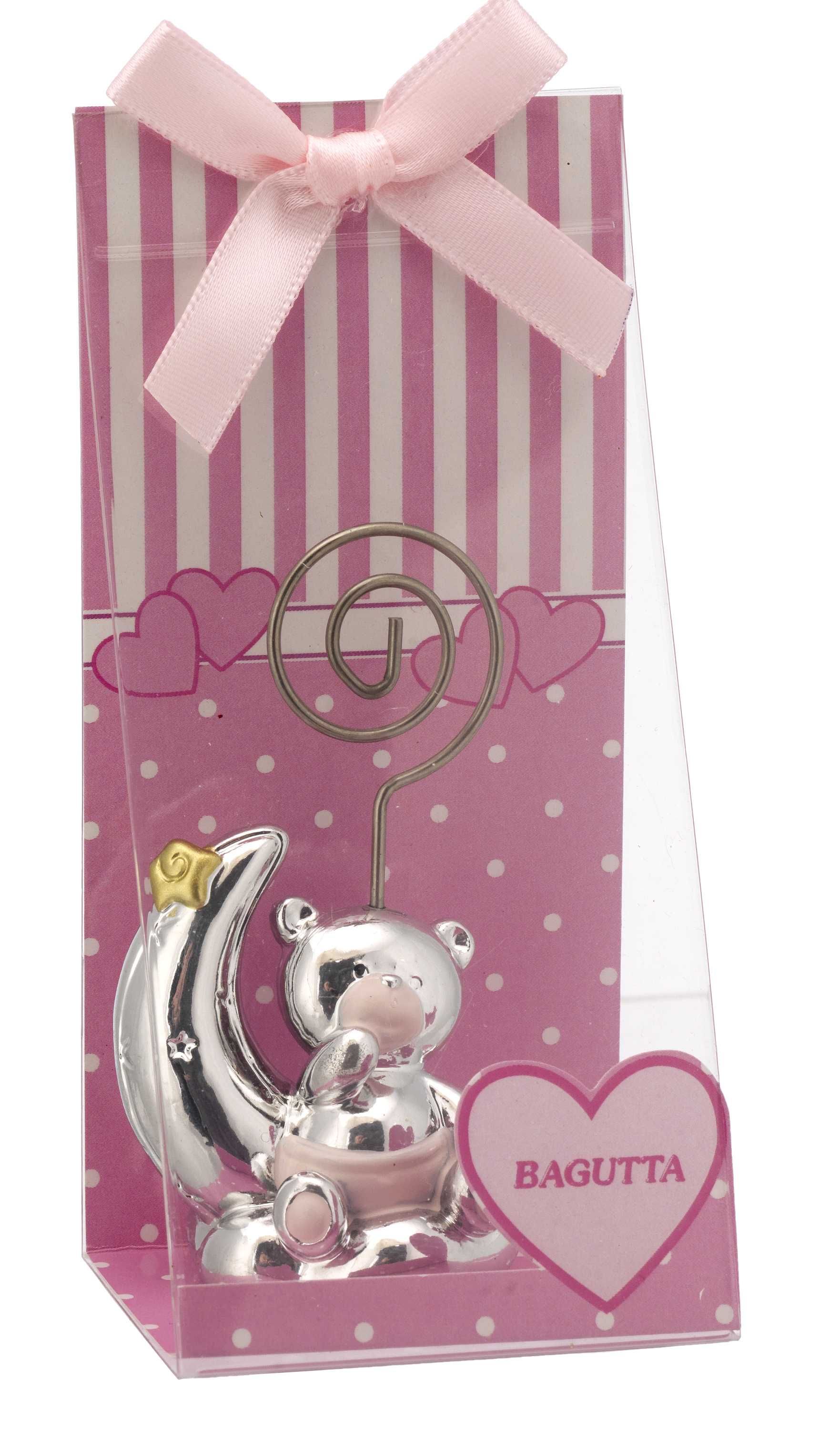 ORSETTO SU MEZZALUNA ROSA